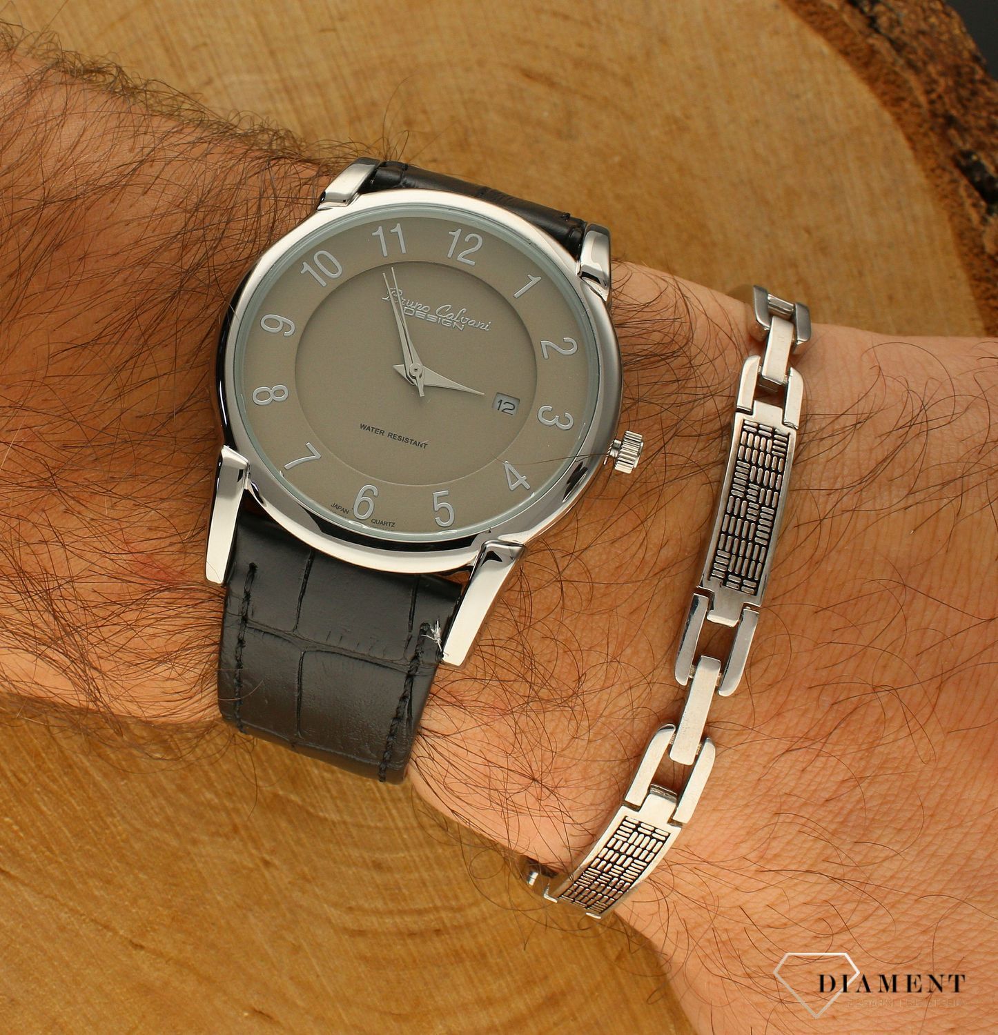 Zegarek męski Bruno Calvani BC2585 SILVER na czarnym pasku.jpg